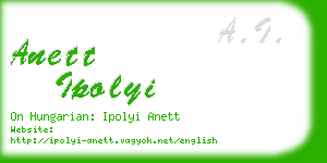 anett ipolyi business card